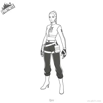 Free printable Kyra 02 Coloring Page - Free PDF Printable Fortnite Coloring Sheets coloring page